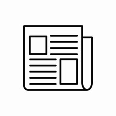 Outline newspaper icon.Newspaper vector illustration. Symbol for web and mobile
