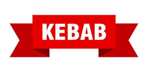 kebab ribbon. kebab paper band banner sign