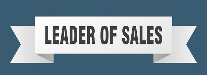 leader of sales ribbon. leader of sales paper band banner sign