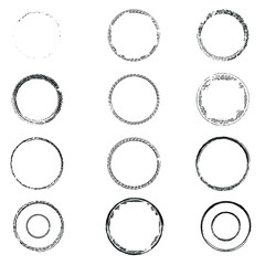 Grunge post Stamps Collection, 
. Banners, Insignias , Logos, Icons, Labels and Badges Set . vector distress textures.blank shapes.