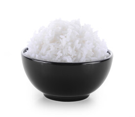 rice bowl on white background.