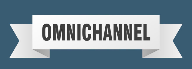 omnichannel ribbon. omnichannel paper band banner sign