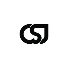 csj letter original monogram logo design