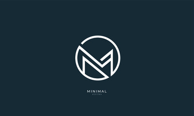 Alphabet letter icon logo M