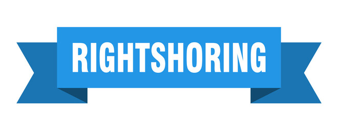 rightshoring ribbon. rightshoring paper band banner sign