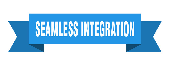 seamless integration ribbon. seamless integration paper band banner sign