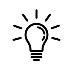 Light bulb isolated on white background.