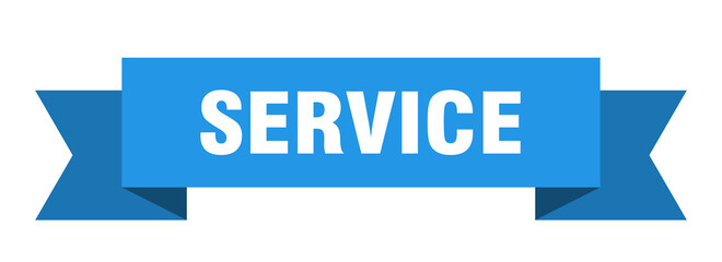 service ribbon. service paper band banner sign