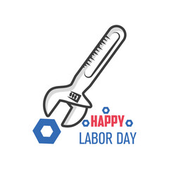 happy labor day celebration, wrench