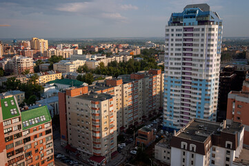 Fototapeta premium View from above on Samara city