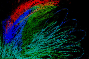 the background image on the canvas with strokes of paint