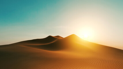 Fototapeta na wymiar desert dune sunset background