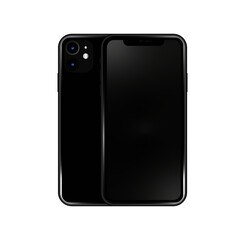 Vector smartphone in 4 different colors.