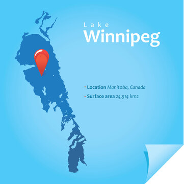  Winnipeg lake vector