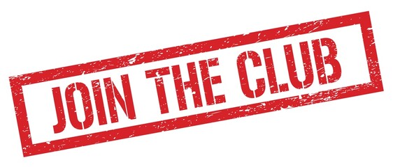 JOIN THE CLUB red grungy rectangle stamp.