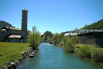 Kleine katholische Kirche in Sankt Moritz 27.5.2020