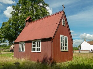Henton Mission Room or the 'little tin church' which was moved to the Chiltern Open Air Museum in the 1980s