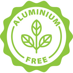 aluminium free deodorant antiperspirant isolated green outline stamp icon vector circle - obrazy, fototapety, plakaty