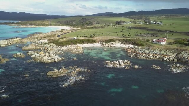 Aerial Shot of The Gardens, Bay of Fires Conservation Area, Tasmania