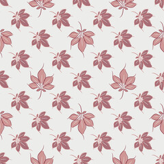 Chestnut leaves floral seamless pattern or backdrop