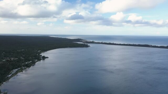 Aerial Shot of Ansons Bay, Bay of Fires Conservation Area, Tasmania