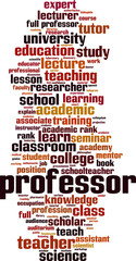 Professor word cloud