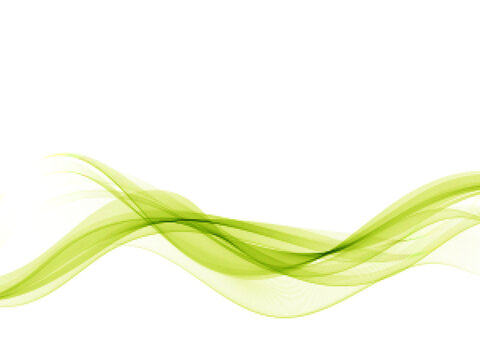 Green wave on white background.Abstract transparent wave background
