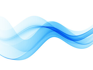 Smooth waves or lines .Abstract background.Blue wave Vector eps10