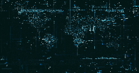 Abstract digital network data background, 3D rendering
