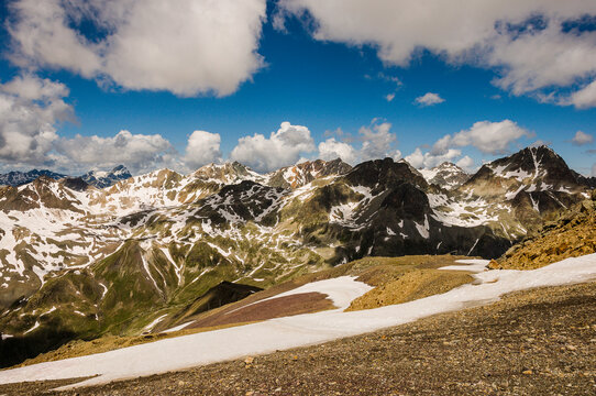 St. Moritz, Piz Nair, Piz Suvretta, Piz Bever, Piz Surgonda, Piz d&rsquo;Agnel, Piz Neir, Pass Suvretta, Suvretta, Oberengadin, Alpen, Graub&uuml;nden, Julierpass, Wanderweg, Gletscher, Sommer, Schweiz