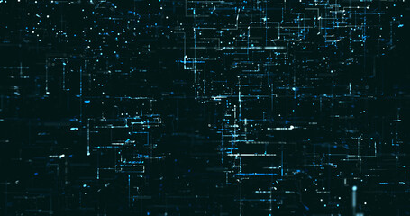 Abstract digital network data background, 3D rendering