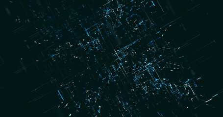 Obraz na płótnie Canvas Abstract digital network data background, 3D rendering