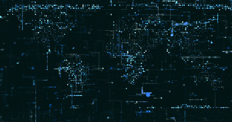 Abstract digital network data background, 3D rendering