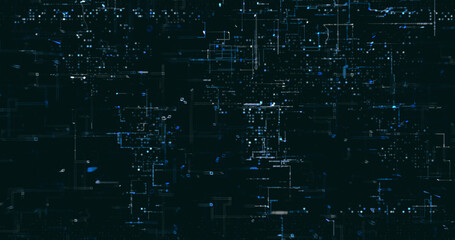 Abstract digital network data background, 3D rendering