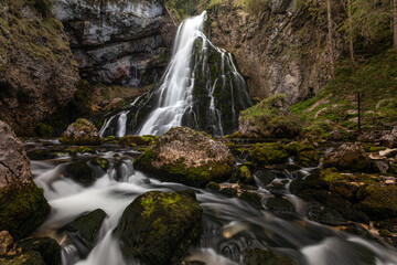 waterfall in the mountains