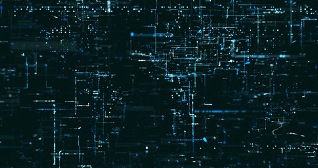 Abstract digital network data background, 3D rendering