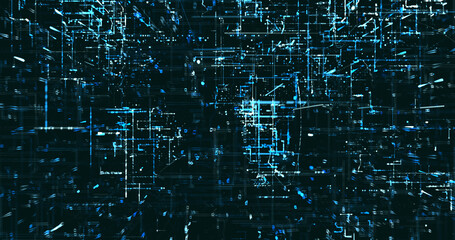 Abstract digital network data background, 3D rendering
