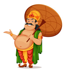 Happy Onam festival in Kerala. King Mahabali