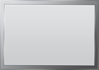Modern Empty Silver White Frame On Gradient Background-For Social Media, Poster, Banner, Invitation & Greeting Card.