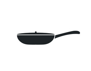 Pan icon. Cooking pan vector design. 