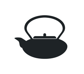 Tea pot icon.  Tea pot vector. Tea icon.  Chinese tea pot illustration.  Pot silhouette  vector. 