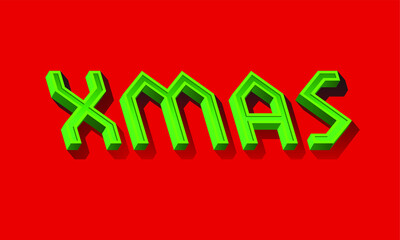 XMAS card. Typographic banner design. Vector Illustration.