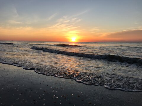 Sunset in Cocoa Beach Florida. Photo image