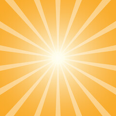 Sunburst or sunbeams background. Bright light illustration. Abstract background.
