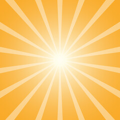Sunburst or sunbeams background. Bright light illustration. Abstract background.