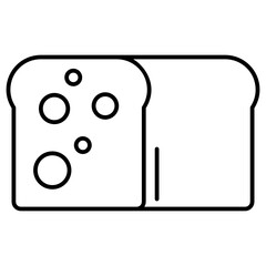 Bread bakery outline style icon