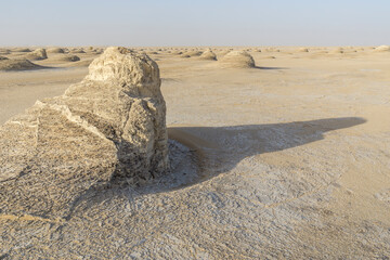 View of a rocky desert landscape in africa, Chad