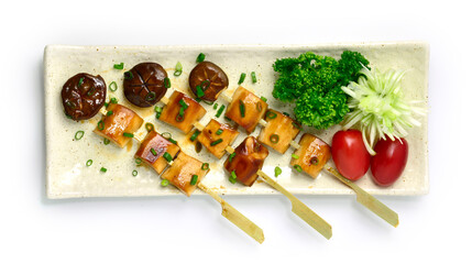 Vegan Yakitori Japanese Food fusion style perfect BBQ option Healthy diet food
