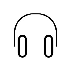 vector illusion icon of outline Head Phone