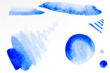 Obraz premium Abstract watercolor on a light background. Color splashes in paper. Handmade.